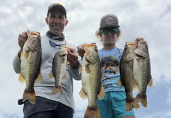 Casting lines and making Bass memories in Florida.